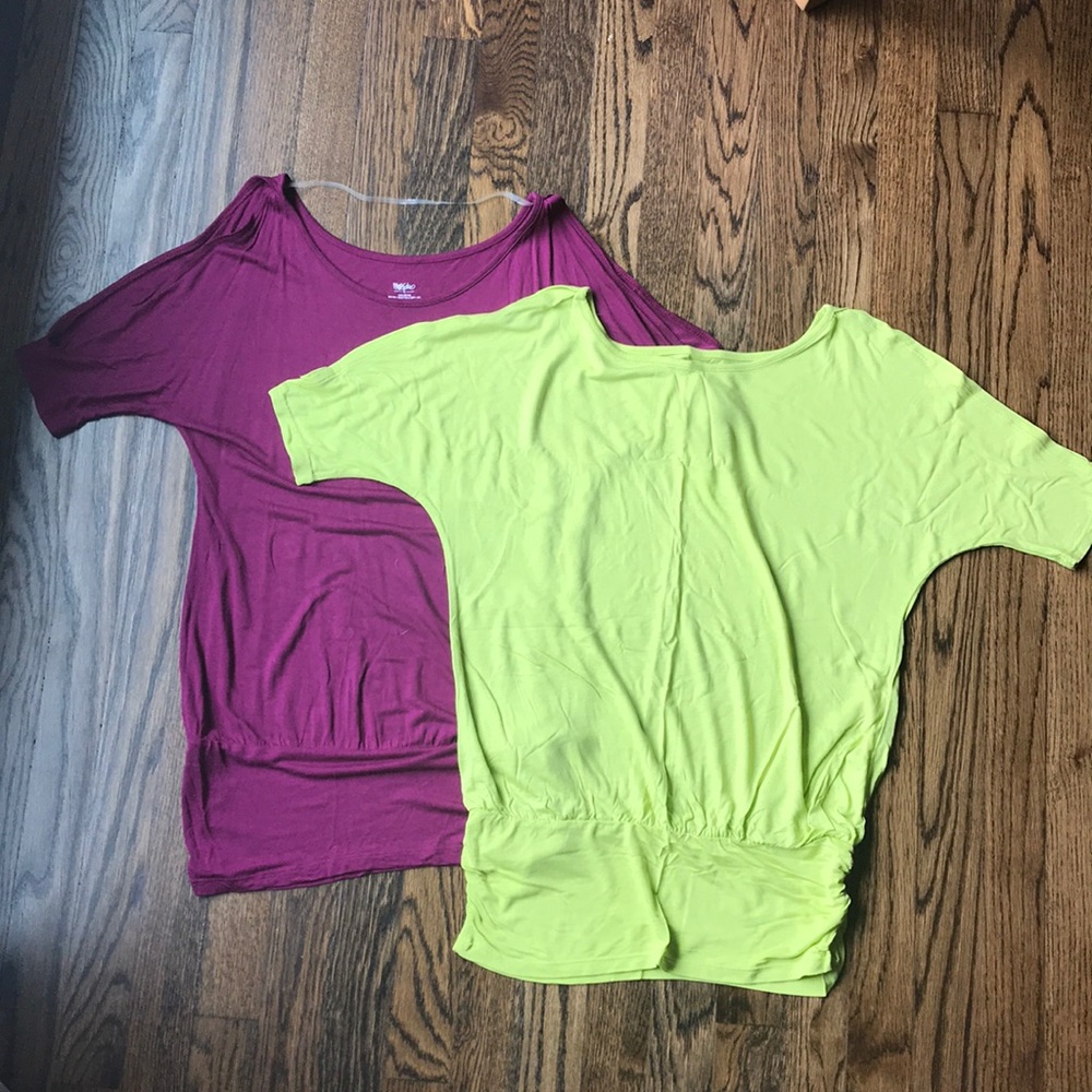 Two cold shoulder tops